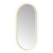 Hotbath Spiegel in aluminium frame / oval incl direct & indirect LED, spiegelverwarming, color changing, dimbaar, dottless, met afstandsbediening