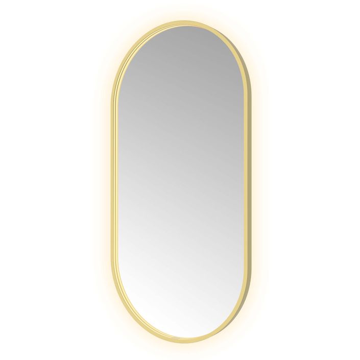 Hotbath Spiegel in aluminium frame / oval incl direct & indirect LED, spiegelverwarming, color changing, dimbaar, dottless, met afstandsbediening