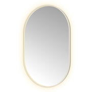 Hotbath Spiegel in aluminium frame / oval incl direct & indirect LED, spiegelverwarming, color changing, dimbaar, dottless, met afstandsbediening