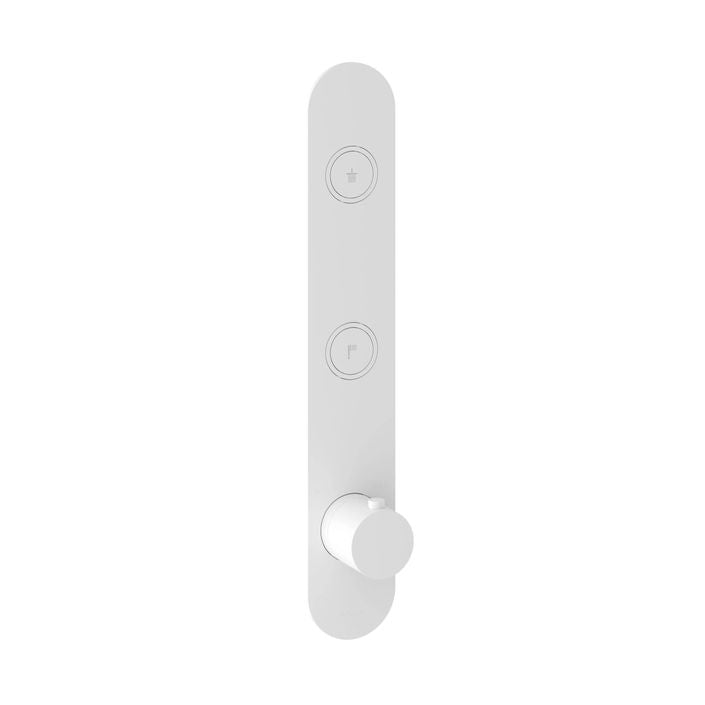 Afbouwdeel - Inbouwthermostaat met 2 pushbuttons verticale plaatsing
