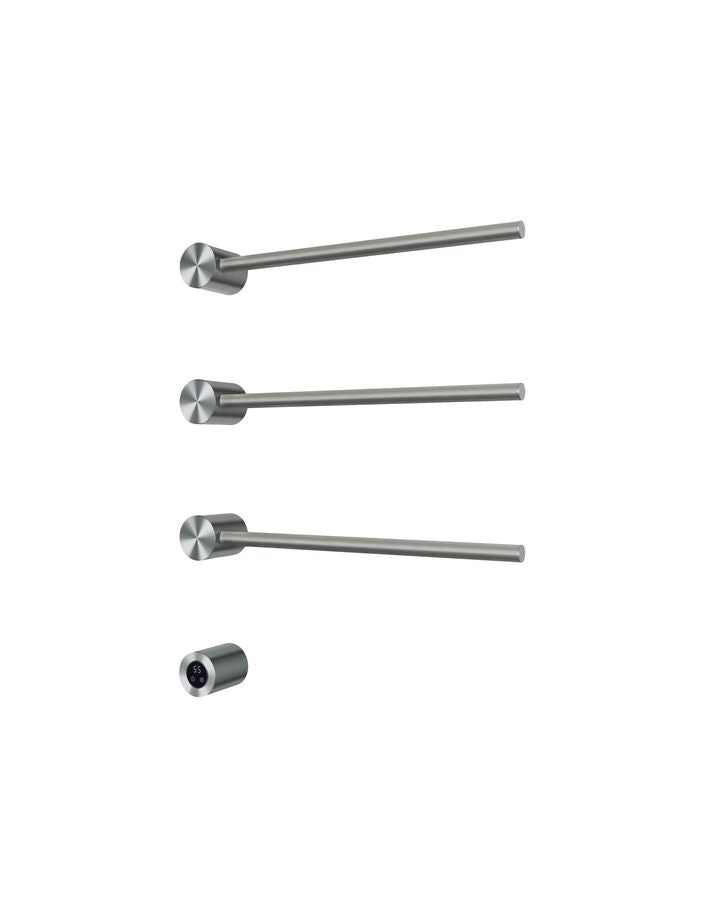 Hotbath set van 3 rails RARH50 ROUND met separate schakelaar en inbouw element