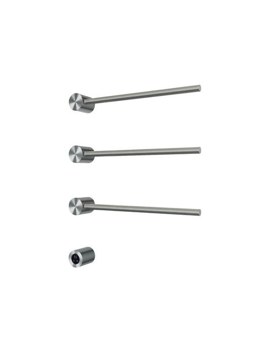 Hotbath set van 3 rails RARH50 ROUND met separate schakelaar en inbouw element
