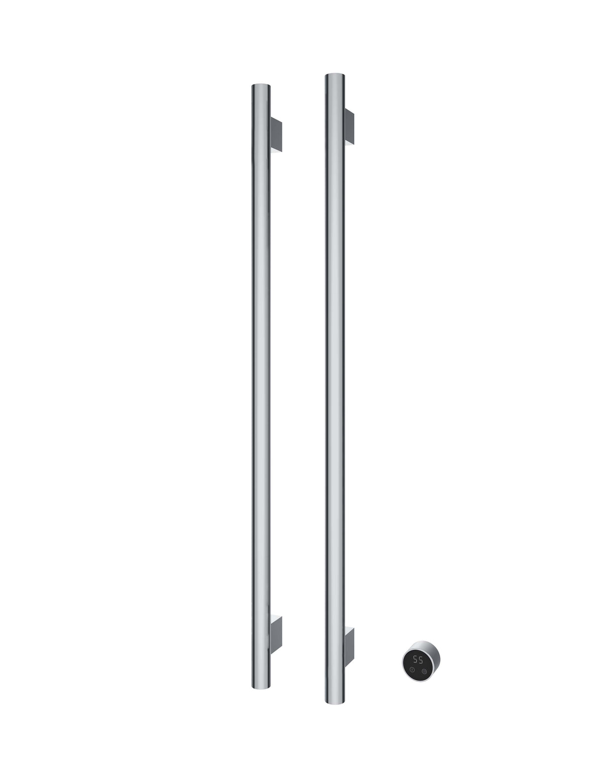Hotbath set van 2 rails RARV135 ROUND135 cm met separate schakelaar en inbouw element