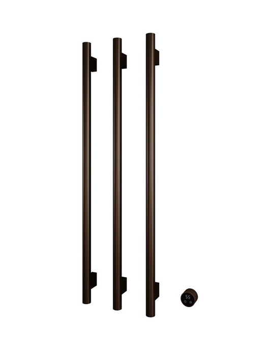 Hotbath set van 3 rails RARV135 ROUND135 cm met separate schakelaar en inbouw element