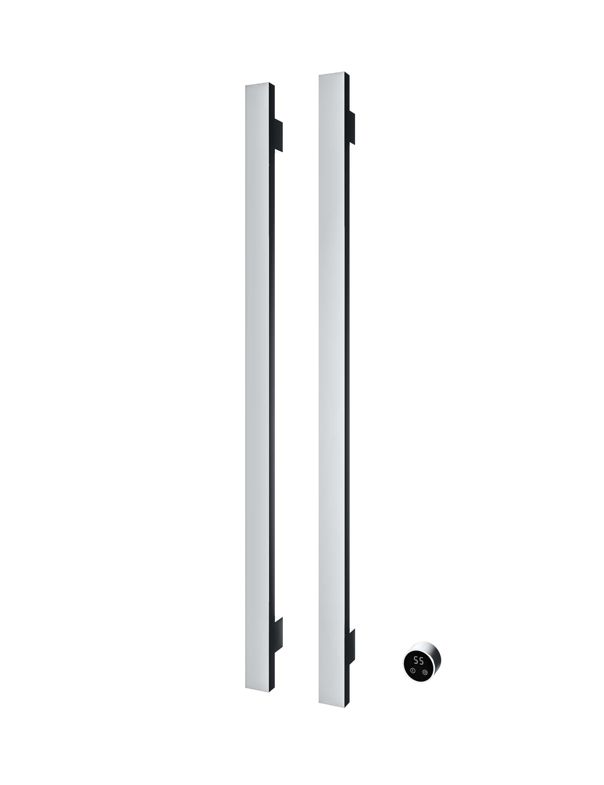 Hotbath set van 2 rails RASV135 SQUARE135 cm met separate schakelaar en inbouw element - RASV135-2TB