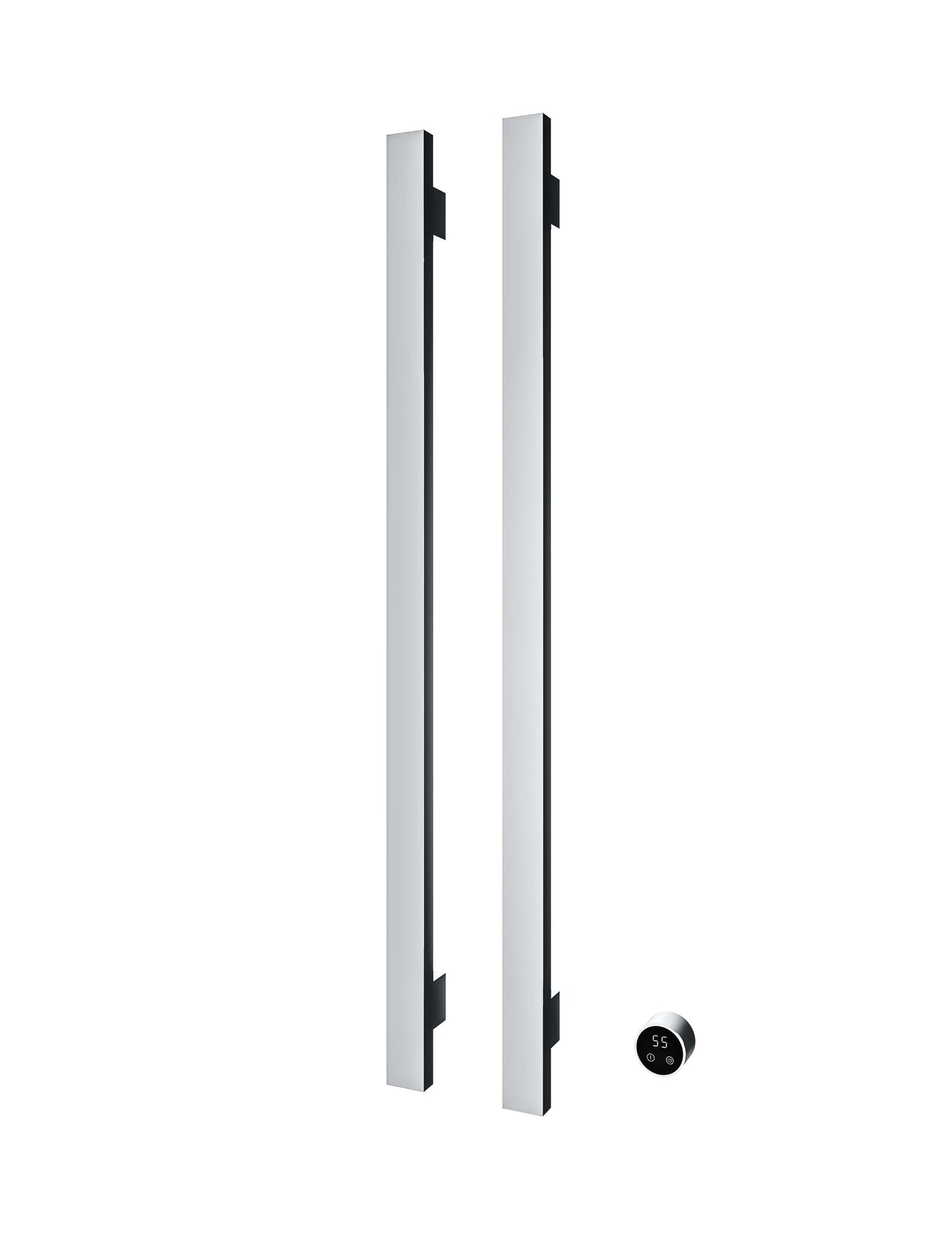 Hotbath set van 2 rails RASV135 SQUARE135 cm met separate schakelaar en inbouw element