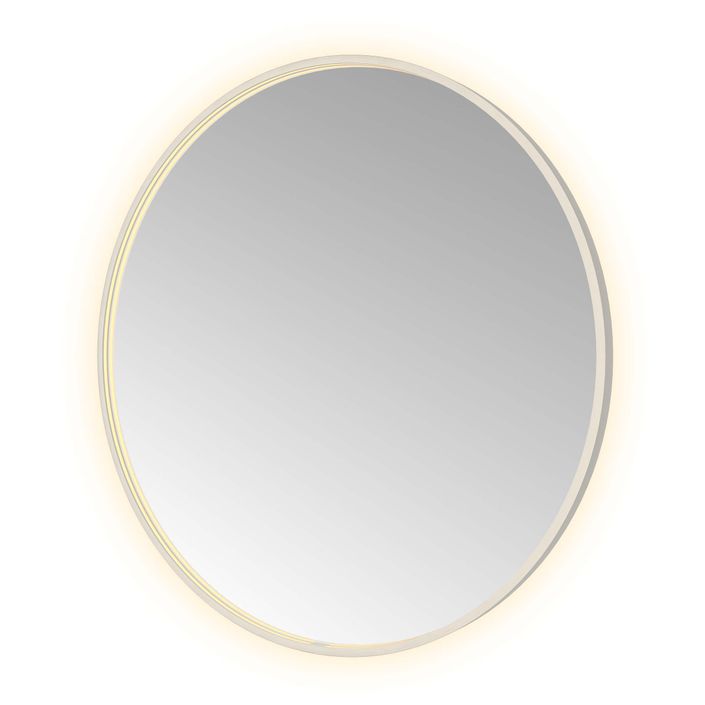 Hotbath Spiegel in aluminium frame / round incl direct & indirect LED, spiegelverwarming, color changing, dimbaar, dottless, met afstandsbediening