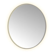 Hotbath Spiegel in aluminium frame / round incl direct & indirect LED, spiegelverwarming, color changing, dimbaar, dottless, met afstandsbediening