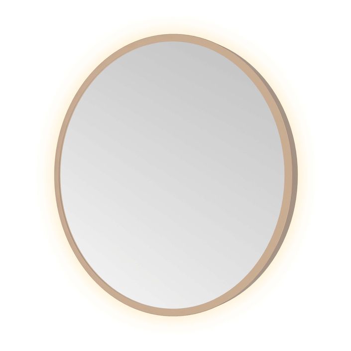 Hotbath Spiegel in aluminium frame / round incl indirect LED, color changing, dimbaar, dottless, met afstandsbediening