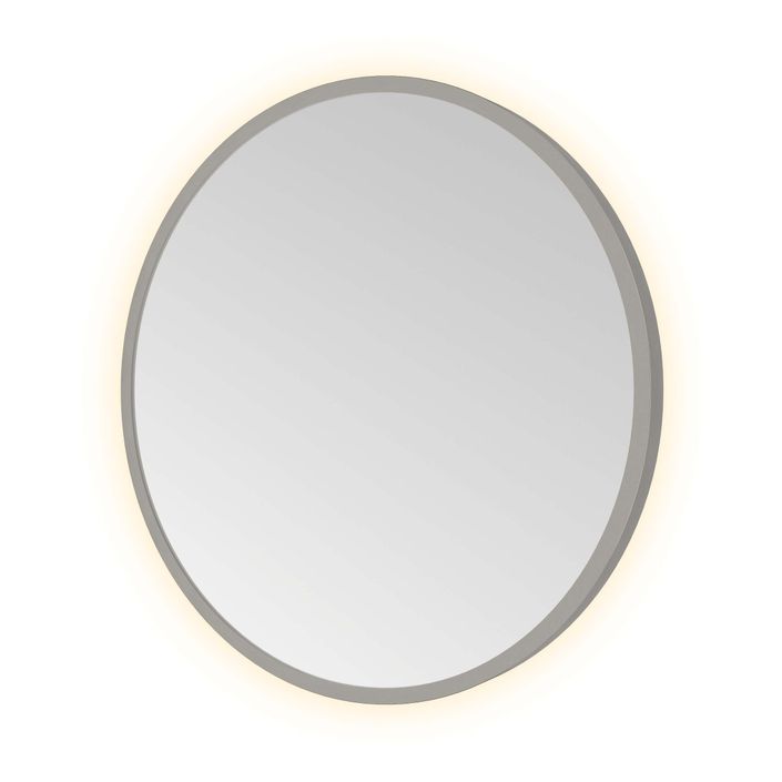 Hotbath Spiegel in aluminium frame / round incl indirect LED, color changing, dimbaar, dottless, met afstandsbediening