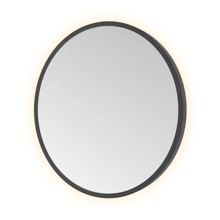 Hotbath Spiegel in aluminium frame / round incl indirect LED, color changing, dimbaar, dottless, met afstandsbediening
