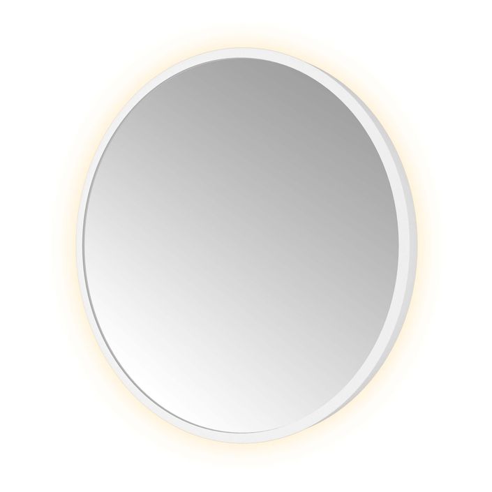 Hotbath Spiegel in aluminium frame / round incl indirect LED, color changing, dimbaar, dottless, met afstandsbediening