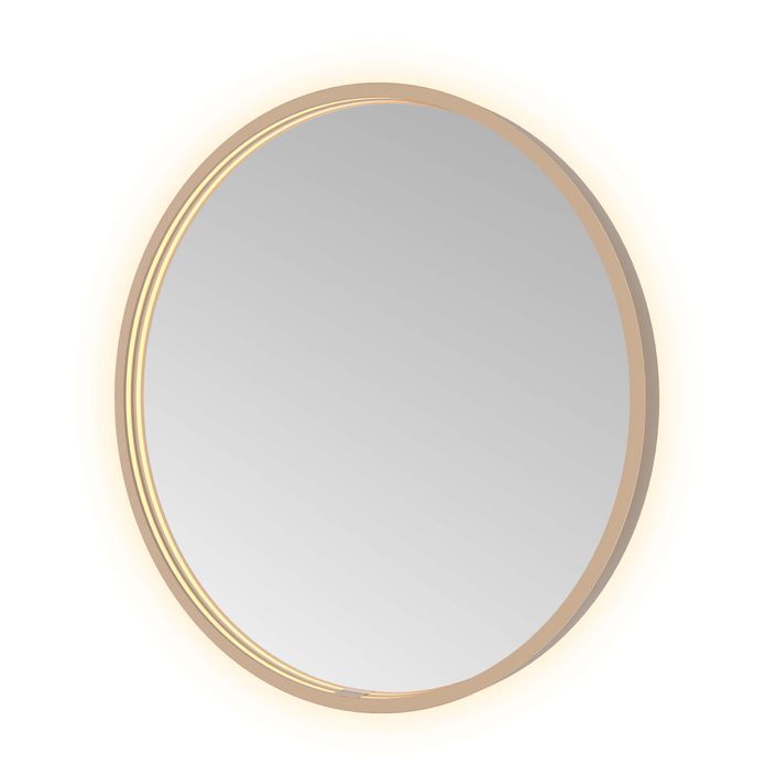 Hotbath Spiegel in aluminium frame / round incl direct & indirect LED, spiegelverwarming, color changing, dimbaar, dottless, met afstandsbediening