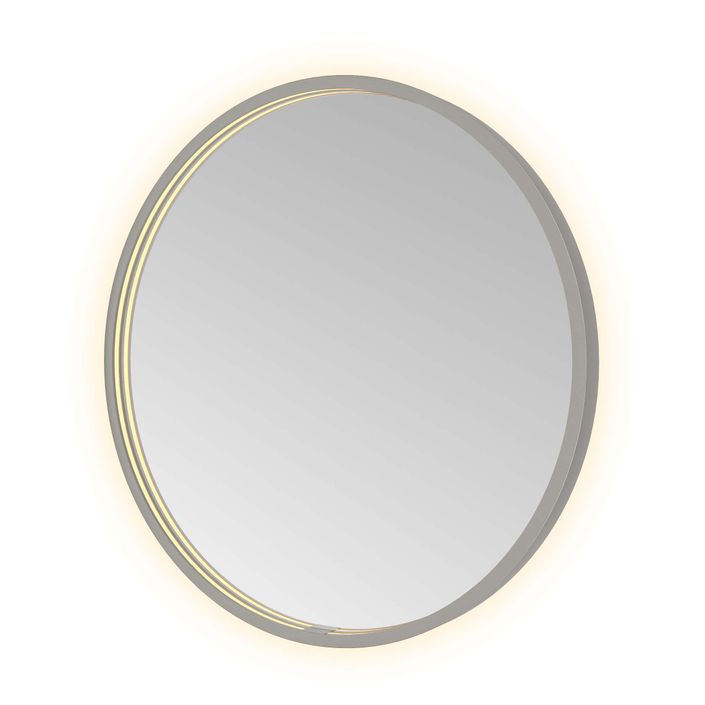 Hotbath Spiegel in aluminium frame / round incl direct & indirect LED, spiegelverwarming, color changing, dimbaar, dottless, met afstandsbediening