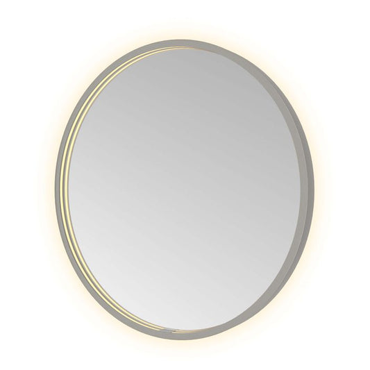 Hotbath Spiegel in aluminium frame / round incl direct & indirect LED, spiegelverwarming, color changing, dimbaar, dottless, met afstandsbediening