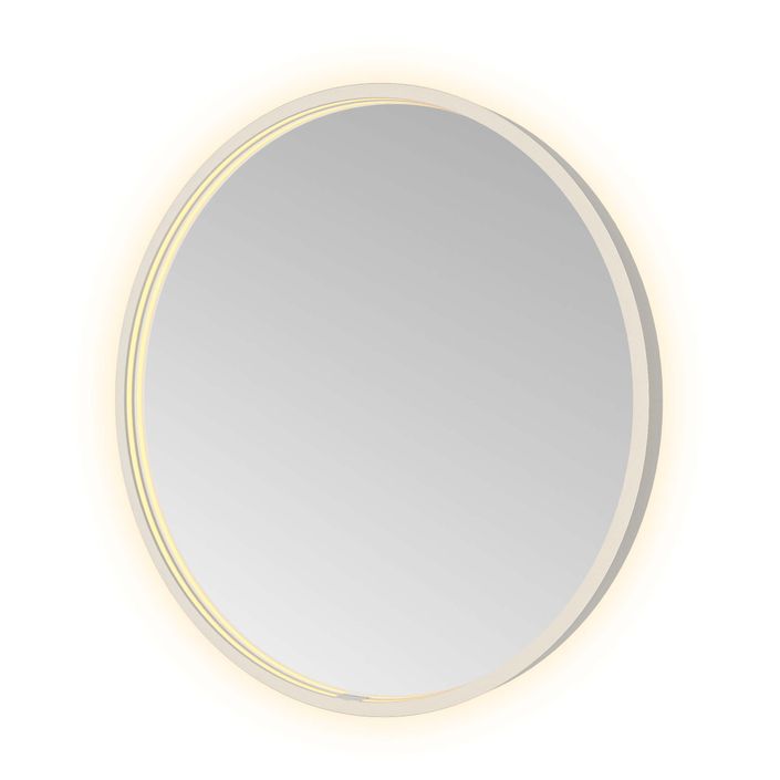 Hotbath Spiegel in aluminium frame / round incl direct & indirect LED, spiegelverwarming, color changing, dimbaar, dottless, met afstandsbediening
