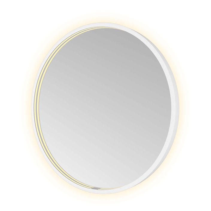 Hotbath Spiegel in aluminium frame / round incl direct & indirect LED, spiegelverwarming, color changing, dimbaar, dottless, met afstandsbediening
