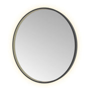 Hotbath Spiegel in aluminium frame / round incl direct & indirect LED, spiegelverwarming, color changing, dimbaar, dottless, met afstandsbediening