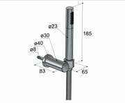 Hotbath Mate HDS1 handdoucheset met M351 handdouche, wandsteun en 100 cm doucheslang