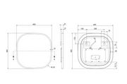 Hotbath Spiegel in aluminium frame / contour incl indirect LED, color changing, dimbaar, dottless, met afstandsbediening
