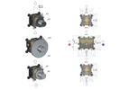 Hotbath Cobber IBS Cobber 007BBP 2 stopkranen BBP 3-standen handdouche plafondbuis glijstang