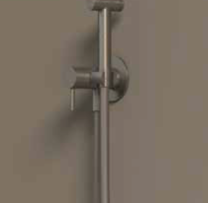 IVY Bond Afbouwdeel eenhendel bidetmengkraan met houder, slang en push button handdouche, coldstart