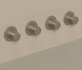 IVY Nexus Afbouwdeel inbouwthermostaat met 3 stopkranen symmetry met ronde rozetten - 6204371