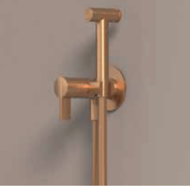 IVY Pact Afbouwdeel eenhendel bidetmengkraan met houder, slang en push button handdouche, coldstart