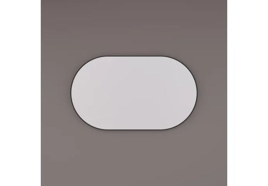 HIPP Design Toiletspiegel ovaal-recht op mat zwart industrieel metalen frame | SPV 8600 BLI