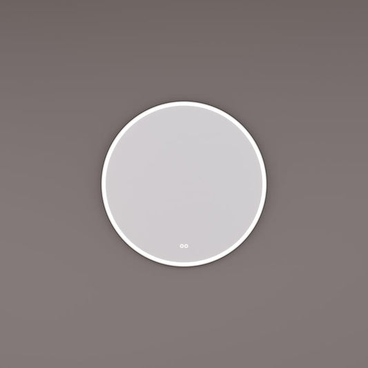 HIPP Design Voorraad spiegel rond in mat zwart met directe LED baan rondom - SPV 13000 BL