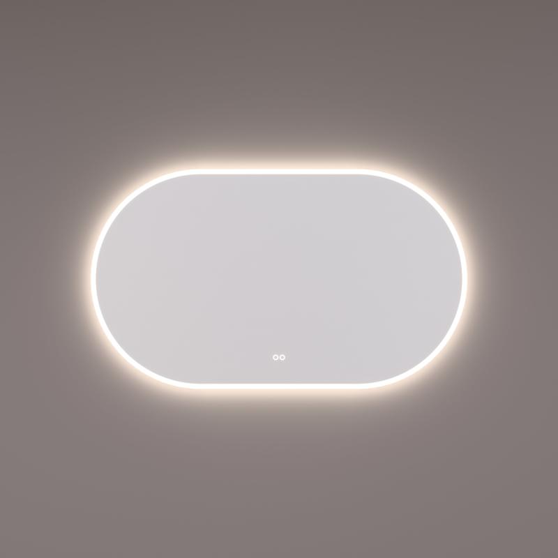 HIPP Design Voorraad spiegel ovaal-recht met directe en indirecte LED verlichting rondom - SPV 13700