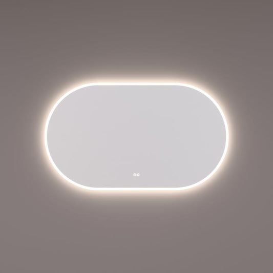 HIPP Design Voorraad spiegel ovaal-recht met directe en indirecte LED verlichting rondom - SPV 13700