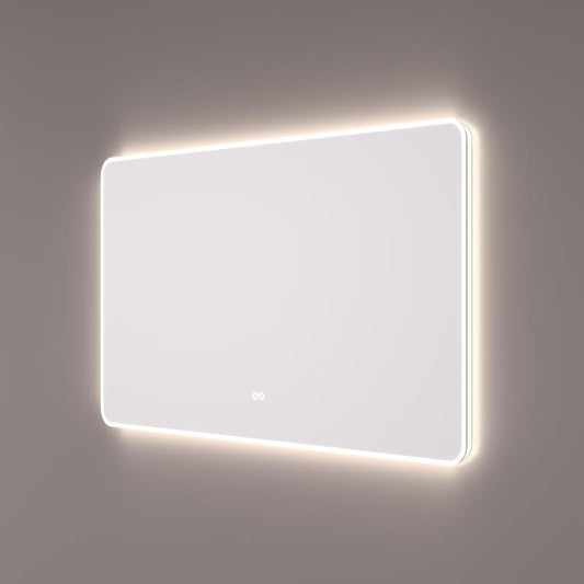 HIPP Design Voorraad spiegel met afgeronde hoeken en directe/indirecte LED verlichting rondom - SPV 16000