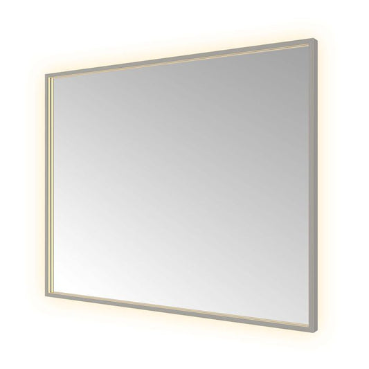 Hotbath Spiegel in aluminium frame / Square incl direct & indirect LED, spiegelverwarming, color changing, dimbaar, dottless, met afstandsbediening