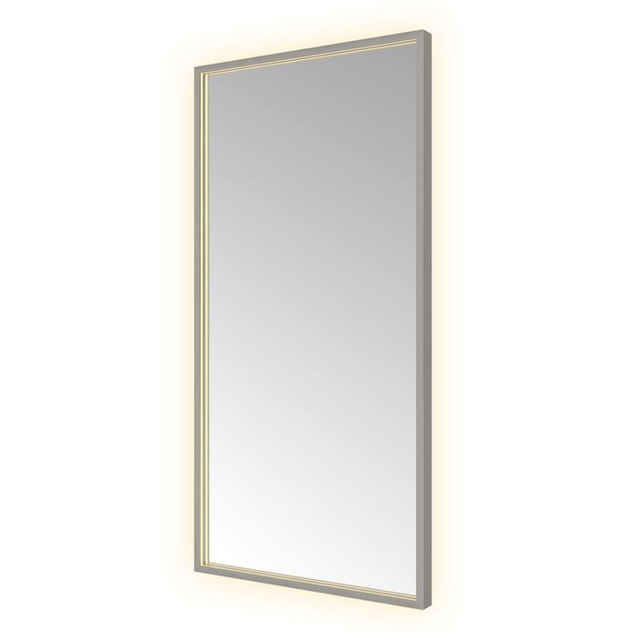 Hotbath Spiegel in aluminium frame / Square incl direct & indirect LED, spiegelverwarming, color changing, dimbaar, dottless, met afstandsbediening