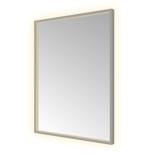 Hotbath Spiegel in aluminium frame / Square incl direct & indirect LED, spiegelverwarming, color changing, dimbaar, dottless, met afstandsbediening