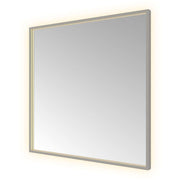 Hotbath Spiegel in aluminium frame / Square incl direct & indirect LED, spiegelverwarming, color changing, dimbaar, dottless, met afstandsbediening