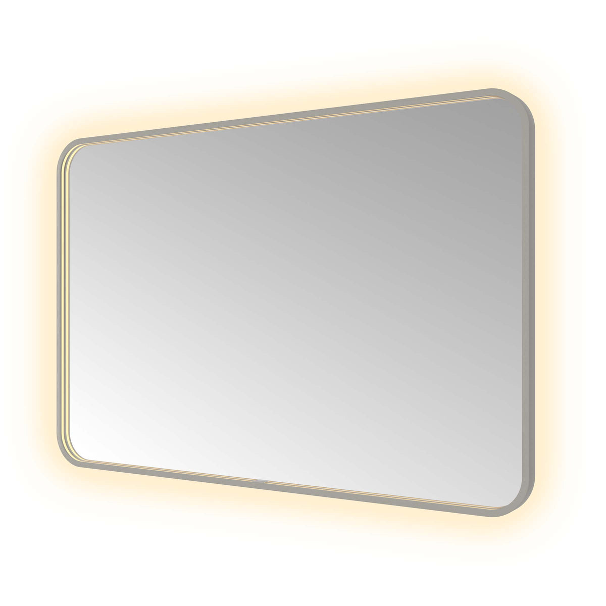 Hotbath Spiegel in aluminium frame / Soft Square incl direct & indirect LED, spiegelverwarming, color changing, dimbaar, dottless, met afstandsbediening