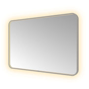 Hotbath Spiegel in aluminium frame / Soft Square incl direct & indirect LED, spiegelverwarming, color changing, dimbaar, dottless, met afstandsbediening