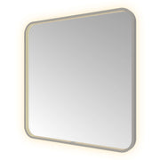 Hotbath Spiegel in aluminium frame / Soft Square incl direct & indirect LED, spiegelverwarming, color changing, dimbaar, dottless, met afstandsbediening