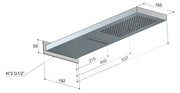 Hotbath Mate M193 wandhoofddouche 16,5x53.7 cm met regen- en watervalstraal