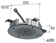 Hotbath Mate M206 inbouw hoofddouche rond 28 cm