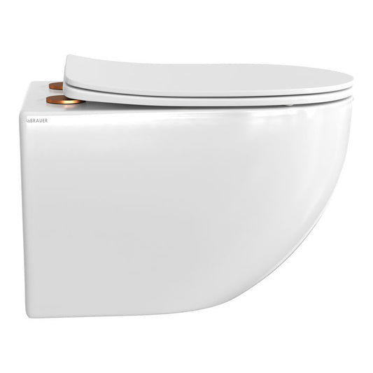 BRAUER Tornado hangend toilet incl. bril met bevestigingen in zes beschikbare kleuren